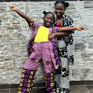 Two piece kimono and trousers